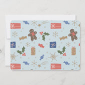 Oh Whatおもしろいホリデーブルースリー写真1st誕生日 招待状 (裏面)