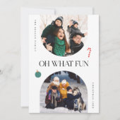 Oh Whatおもしろいホワイトアーチフレーム3写真 シーズンカード (正面)