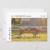 Oh WhatおもしろいミニマルおもしろいKids写真 シーズンカード (正面)