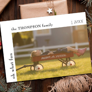 Oh WhatおもしろいミニマルおもしろいKids写真 シーズンカード