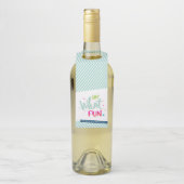 OH WHATおもしろいミントストライプカラフルタイポグラフィ ボトルネックタグ (ボトル)