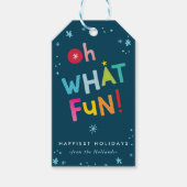 OH WHATおもしろいモダンカラフルタイポグラフィ ギフトタグ (正面)