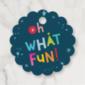 OH WHATおもしろいモダンカラフルタイポグラフィ フェイバータグ (正面)