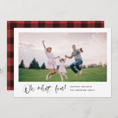 OH Whatおもしろいモダンスクリミニマルプトホリデー写真 シーズンカード (正面/裏面)