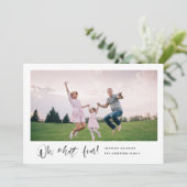 OH Whatおもしろいモダンスクリミニマルプトホリデー写真 シーズンカード (スタンド正面)