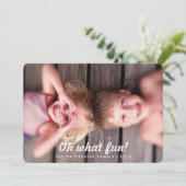 OH WhatおもしろいヴィンテージLook Holiday Photo Card シーズンカード (スタンド正面)