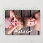 OH WhatおもしろいヴィンテージLook Holiday Photo Card シーズンカード (正面/裏面)