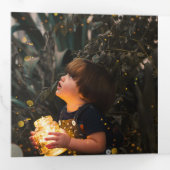 Oh Whatおもしろい写真のパーソナライズされたクリスマス 三つ折りクリスマスカード (内部最初)