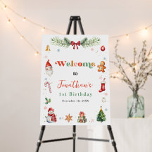 Oh Whatおもしろい初めてのクリスマス誕生日ウェルカムサイン