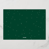 Oh Whatおもしろい手書きスクリプトグリーンフォト 箔シーズンカード (裏面)