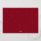 Oh Whatおもしろい手書きスクリプトブルゴーニュ写真 箔シーズンカード (裏面)