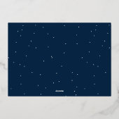 Oh Whatおもしろい手書きスクリプトNavy Photo 箔シーズンカード (裏面)