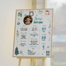 Oh Whatおもしろい最初の誕生日マイルストーンのポスター ポスター