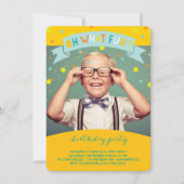 Oh Whatおもしろい紙吹雪子供の誕生日パーティー招待状 招待状 (正面)