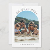 Oh Whatおもしろい航海のクリスマスファミリーアーチ写真 シーズンカード (正面)