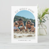 Oh Whatおもしろい航海のクリスマスファミリーアーチ写真 シーズンカード (スタンド正面)