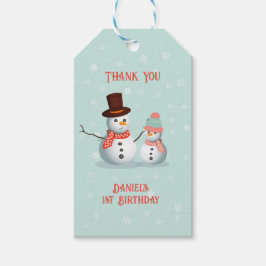 Oh Whatおもしろい雪だるま誕生日 ギフトタグ