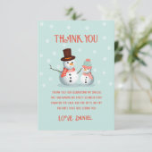 Oh Whatおもしろい雪だるま誕生日 サンキューカード (スタンド正面)