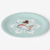 Oh Whatおもしろい雪だるま誕生日 ペーパープレート (アングル)