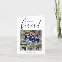 Oh Whatおもしろい4 Photo Collageネイビーブルークリスマス