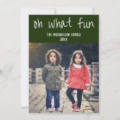 Oh Whatおもしろい：クリスマスファミリーの写真 シーズンカード (正面)