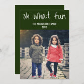 Oh Whatおもしろい：クリスマスファミリーの写真 シーズンカード (正面/裏面)