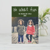 Oh Whatおもしろい:クリスマスファミリーの写真 シーズンカード (スタンド正面)