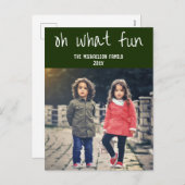 Oh Whatおもしろい:クリスマスファミリーの写真 シーズンポストカード (正面/裏面)