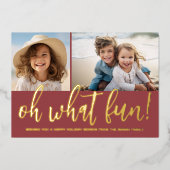 Oh Whatおもしろい – ボホカラー – 写真 – 植物学 箔シーズンカード (正面)