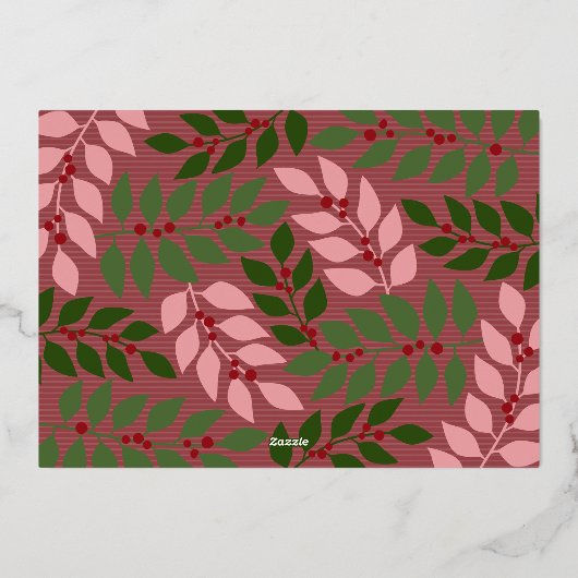 Oh Whatおもしろい – ボホカラー – 写真 – 植物学 箔シーズンカード (裏面)