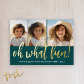 Oh Whatおもしろい – ムーディティール（緑がかった色）グリーン – 写真 – 植物学 箔シーズンカード