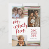 Oh Whatおもしろい- 20XXはほぼ完了 – 赤3枚の写真 シーズンカード (正面)