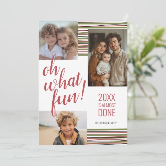 Oh Whatおもしろい- 20XXはほぼ完了 – 赤3枚の写真 シーズンカード (スタンド正面)