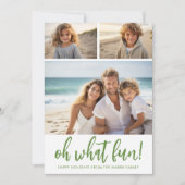 Oh Whatおもしろい- 3枚の写真 – 禅アーチグリーンホワイト シーズンカード (正面)