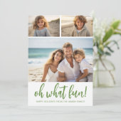 Oh Whatおもしろい- 3枚の写真 – 禅アーチグリーンホワイト シーズンカード (スタンド正面)