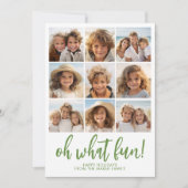 Oh Whatおもしろい- 9写真 – 禅アーチグリーンホワイト シーズンカード (正面)