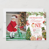 Oh WhatおもしろいChristmas Winter First photo 招待状 (正面)