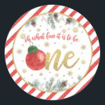 Oh WhatおもしろいIt to Be One - Christmas – ステッカー<br><div class="desc">クリスマスの誕生日パーティーを祝う完璧なアイテム！</div>