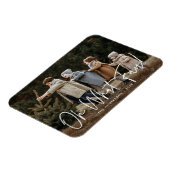 Oh Whatモダンおもしろいスクリプトホリディフォト マグネット (左側)