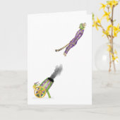 Oh what a circus! flying cheetah card カード (黄色い花)