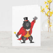 Oh what a circus! gorilla ringmaster card カード (黄色い花)