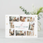 Oh What a Year家族モダン写真コラージュ シーズンカード (スタンド正面)