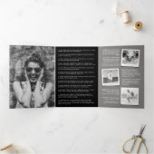 Oh What A Year In Review 20モダン Photo Collage 三つ折りクリスマスカード (内部)