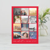 Oh! What A Year In Review Modern 20 Photo Collage シーズンカード (スタンド正面)