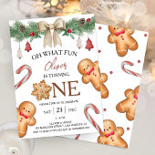 Oh What Fun | クリスマスクッキー 1歳の誕生日 招待状
