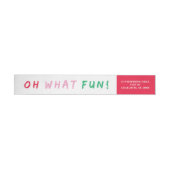 Oh what fun | ラッピング リターンアドレスラベル ラップアラウンドラベル (単一)