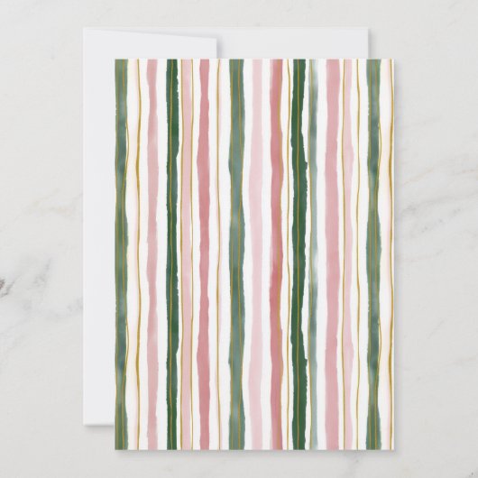 Oh What Fun! 1st Birthday Christmas Festive 招待状 (裏面)