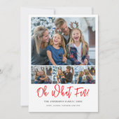 Oh What Fun 4 photos collage Christmas Holiday  シーズンカード (正面)
