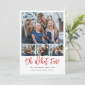 Oh What Fun 4 photos collage Christmas Holiday  シーズンカード (スタンド正面)