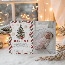 Oh What Fun Birthday Thank You Photo Card 招待状